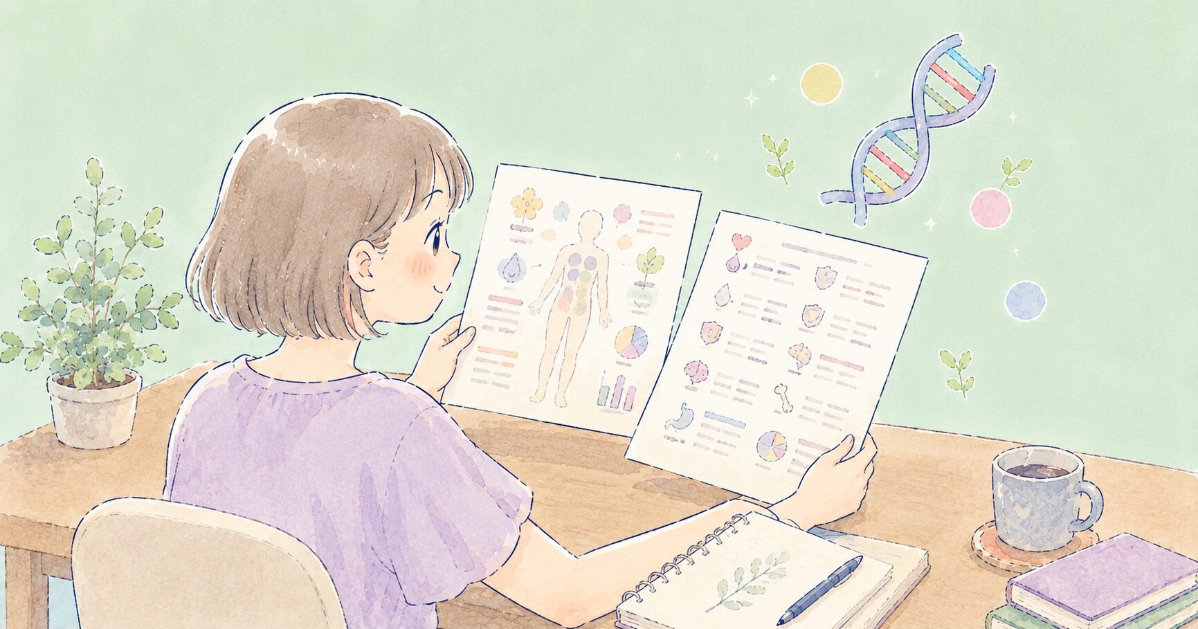 GeneLife遺伝子検査レビューのイラスト